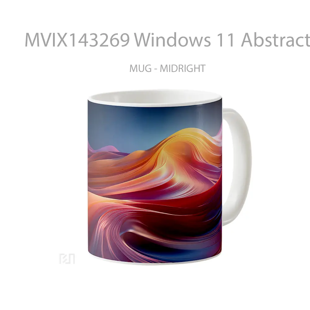 Mug Windows 11 Abstract Colorful Background Gelas Keramik Unik - All-side / Desain