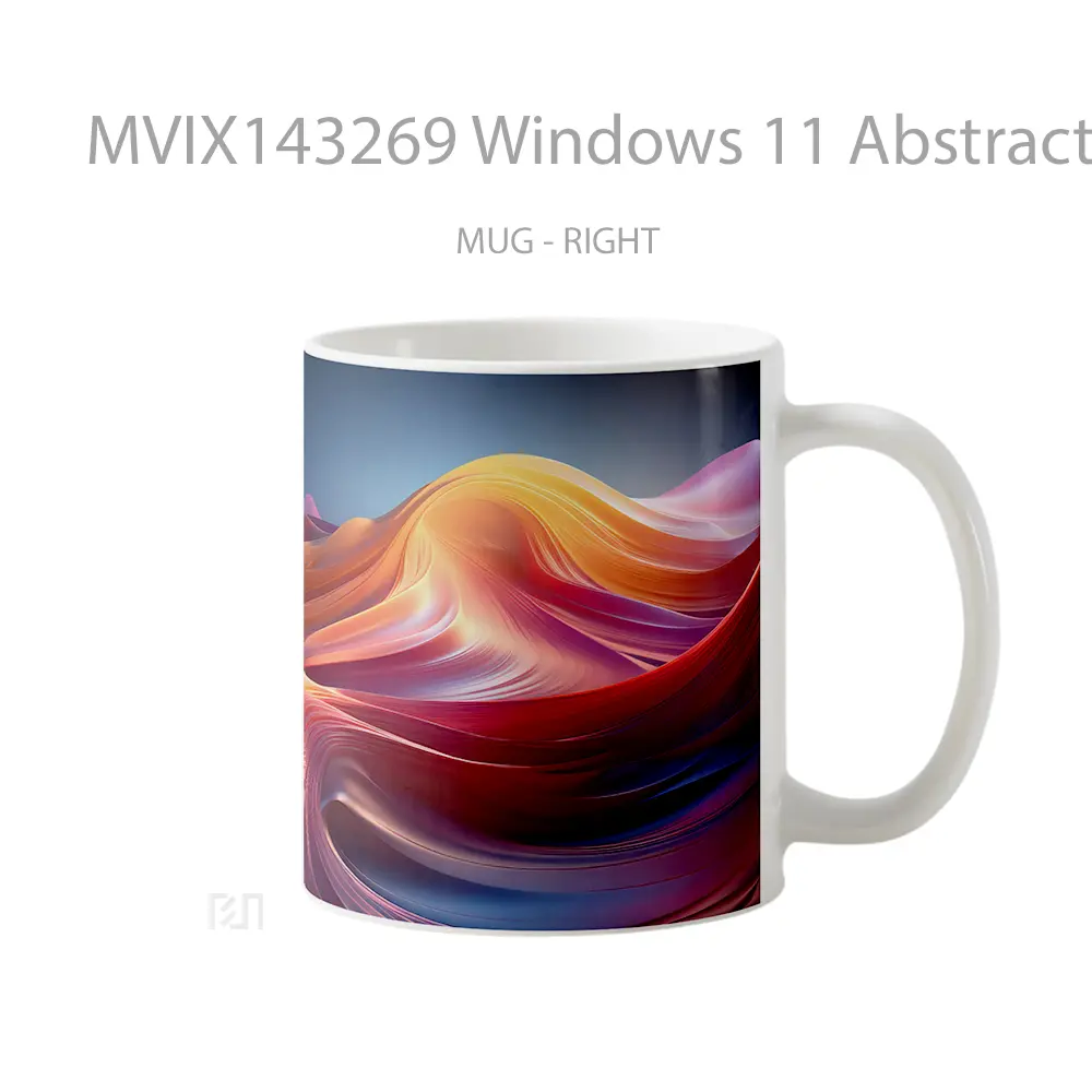 Mug Windows 11 Abstract Colorful Background Gelas Keramik Unik - All-side / Desain