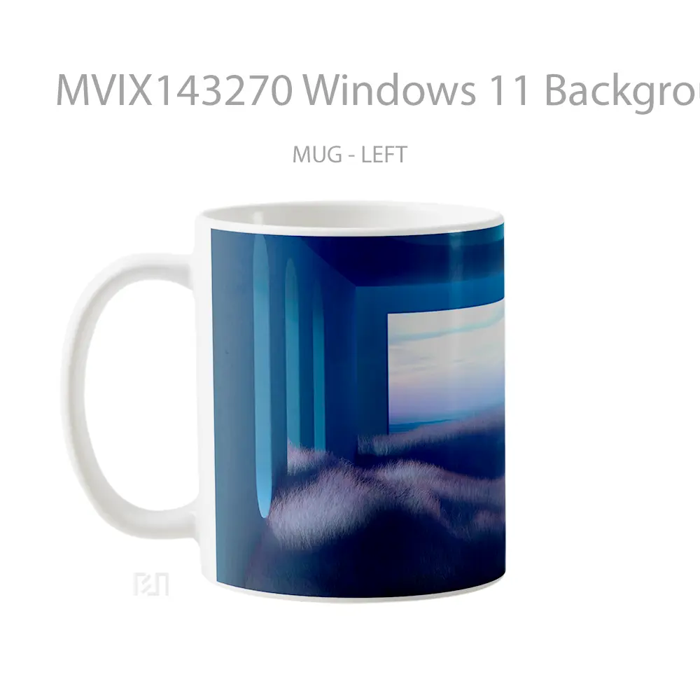 Mug Windows 11 Background Digital Art Gelas Keramik Unik - All-side / Desain