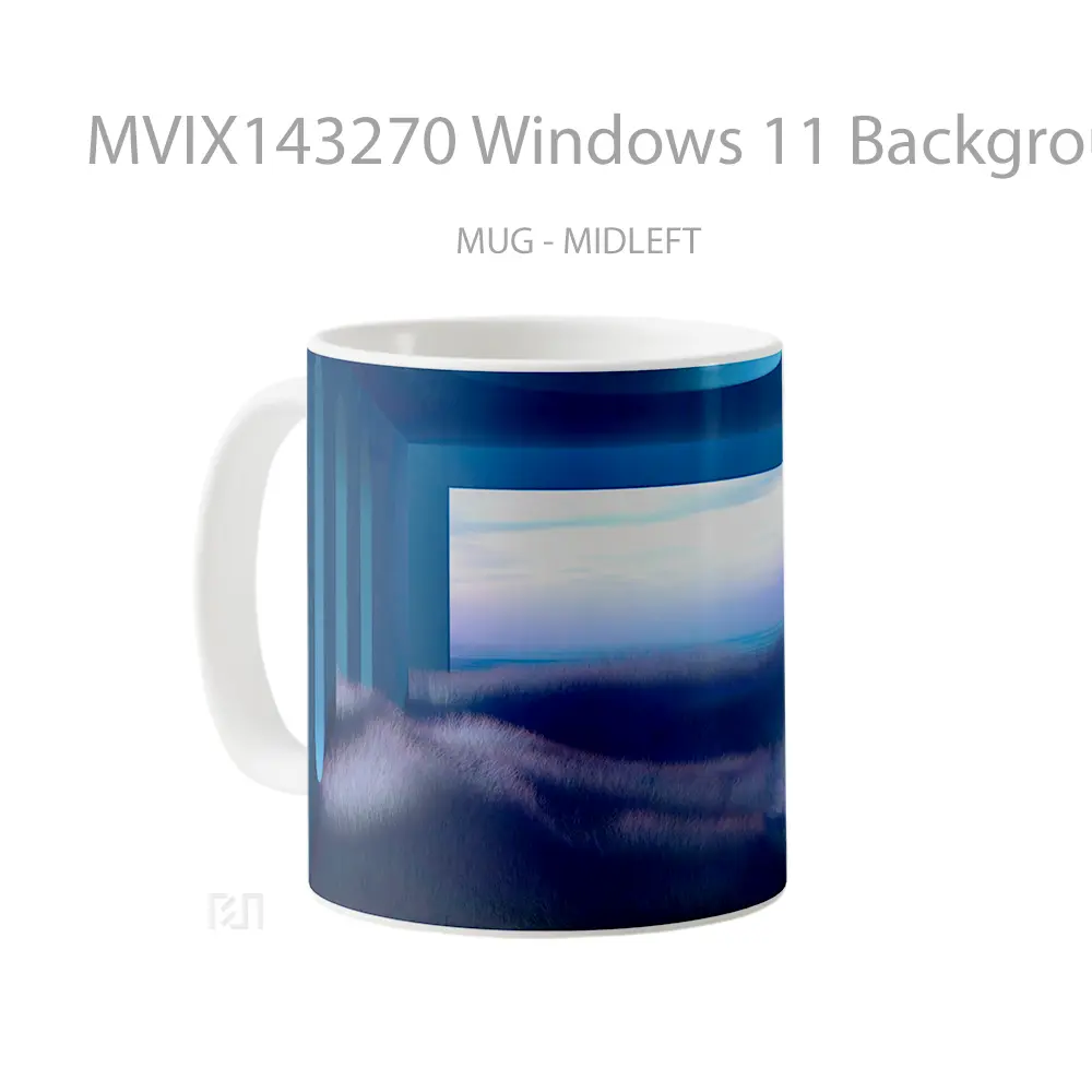 Mug Windows 11 Background Digital Art Gelas Keramik Unik - All-side / Desain