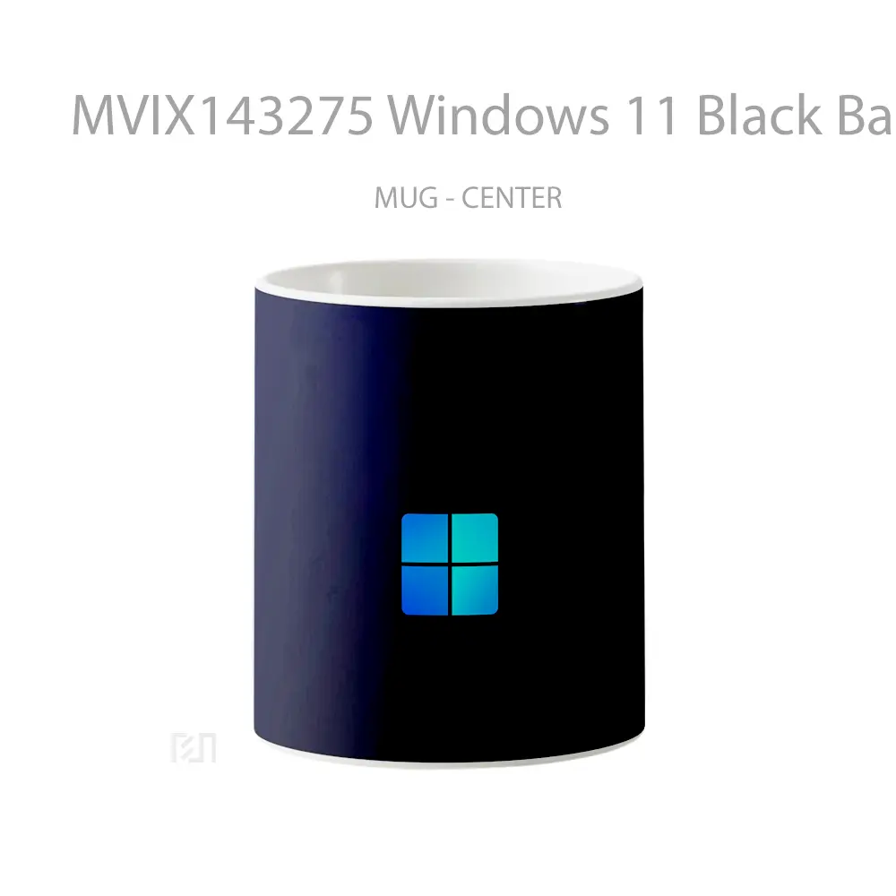 Mug Windows 11 Black Background Gelas Keramik Unik