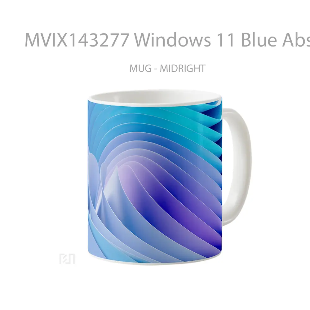 Mug Windows 11 Blue Abstract Background Gelas Keramik Unik - All-side / Desain