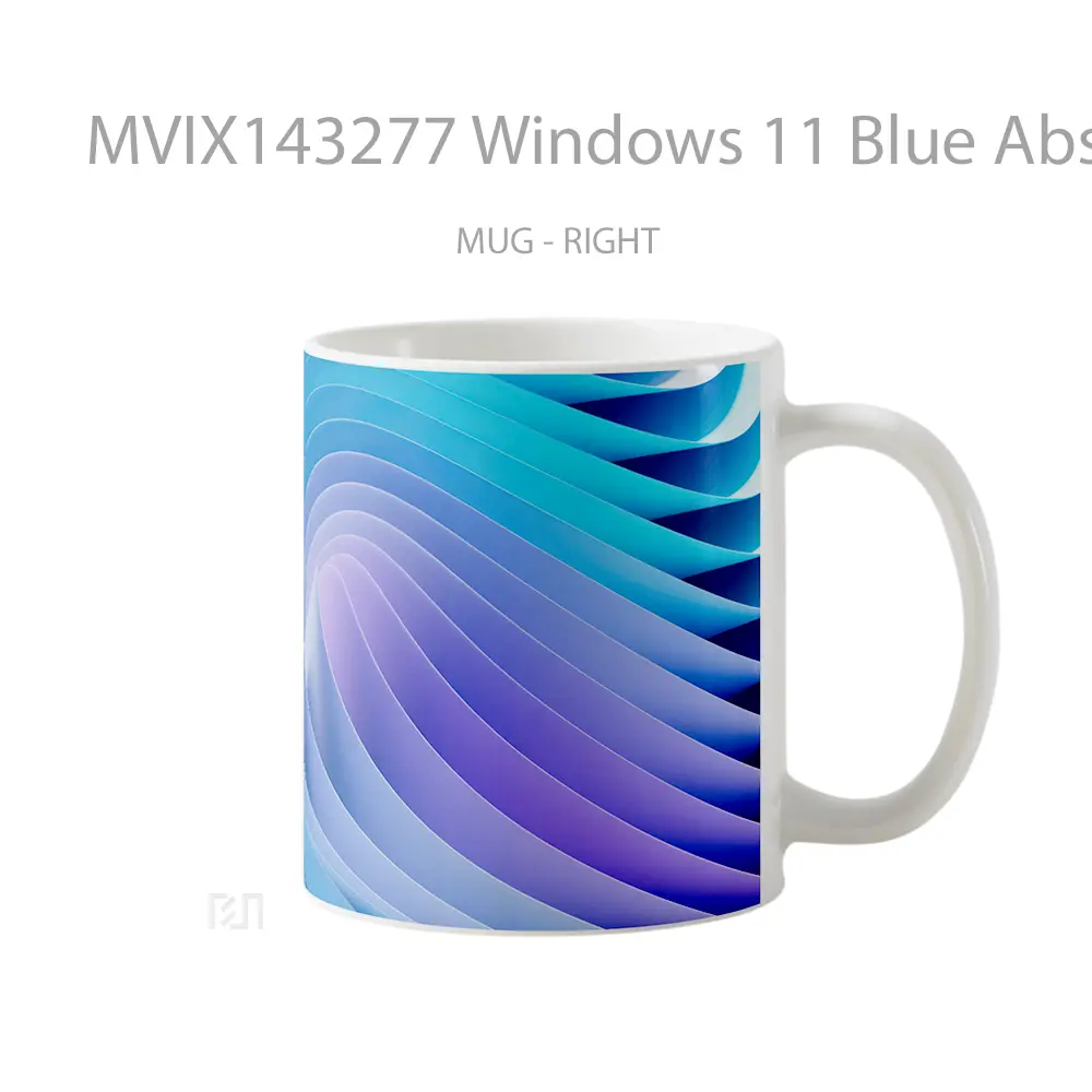 Mug Windows 11 Blue Abstract Background Gelas Keramik Unik - All-side / Desain