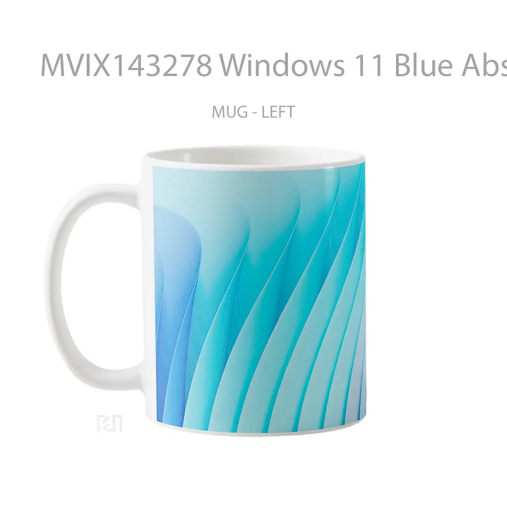 Mug Windows 11 Blue Abstract Gelas Keramik Unik - All-side / Desain