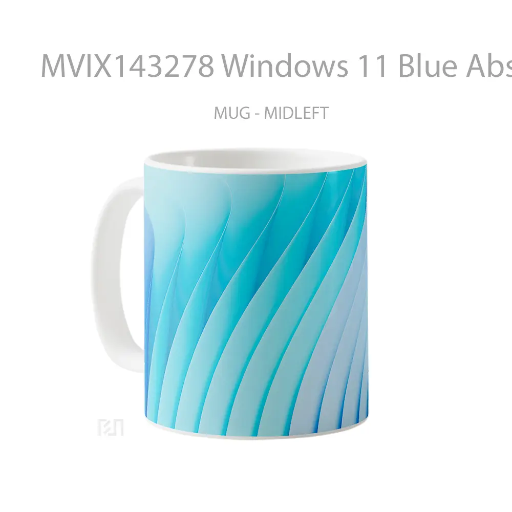 Mug Windows 11 Blue Abstract Gelas Keramik Unik - All-side / Desain