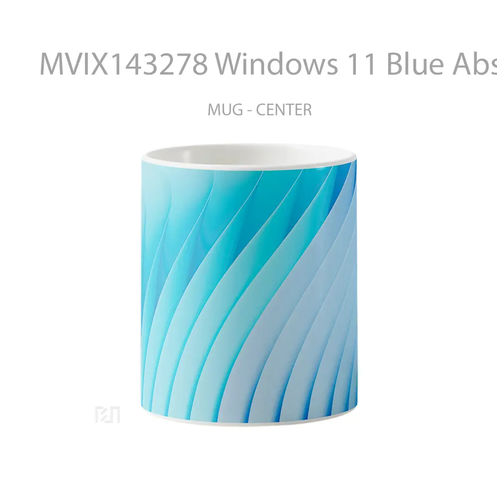 Mug Windows 11 Blue Abstract Gelas Keramik Unik