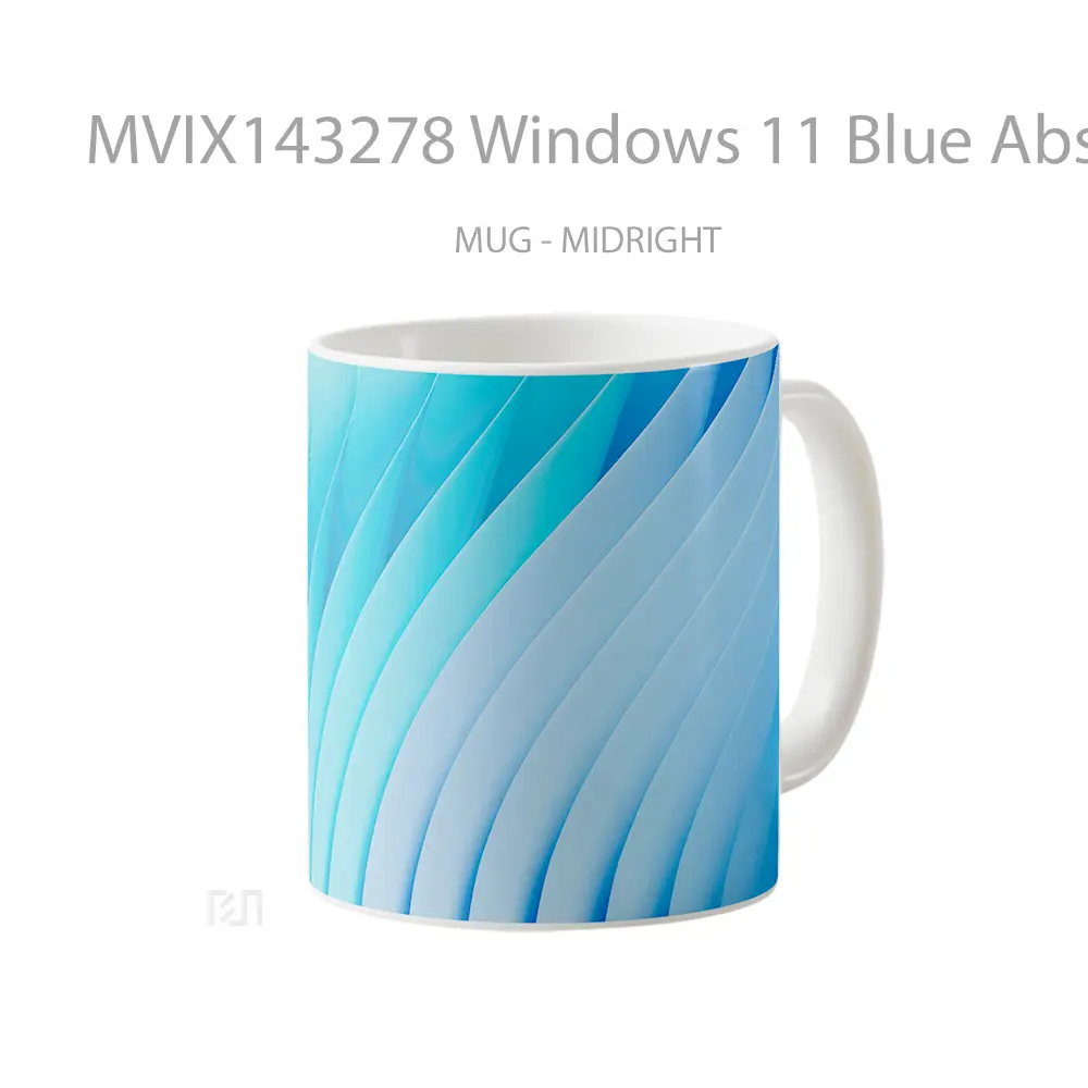 Mug Windows 11 Blue Abstract Gelas Keramik Unik - All-side / Desain