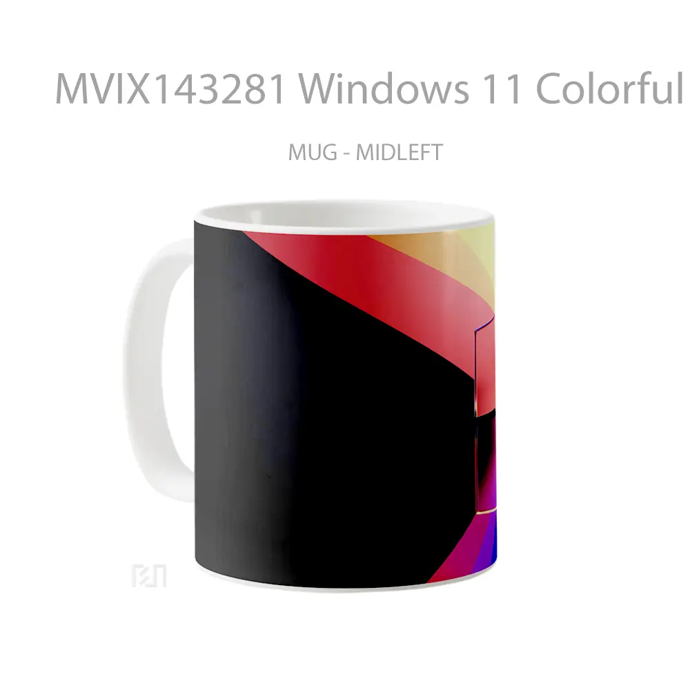 Mug Windows 11 Colorful Background Digital Art Gelas Keramik Unik - All-side / Desain
