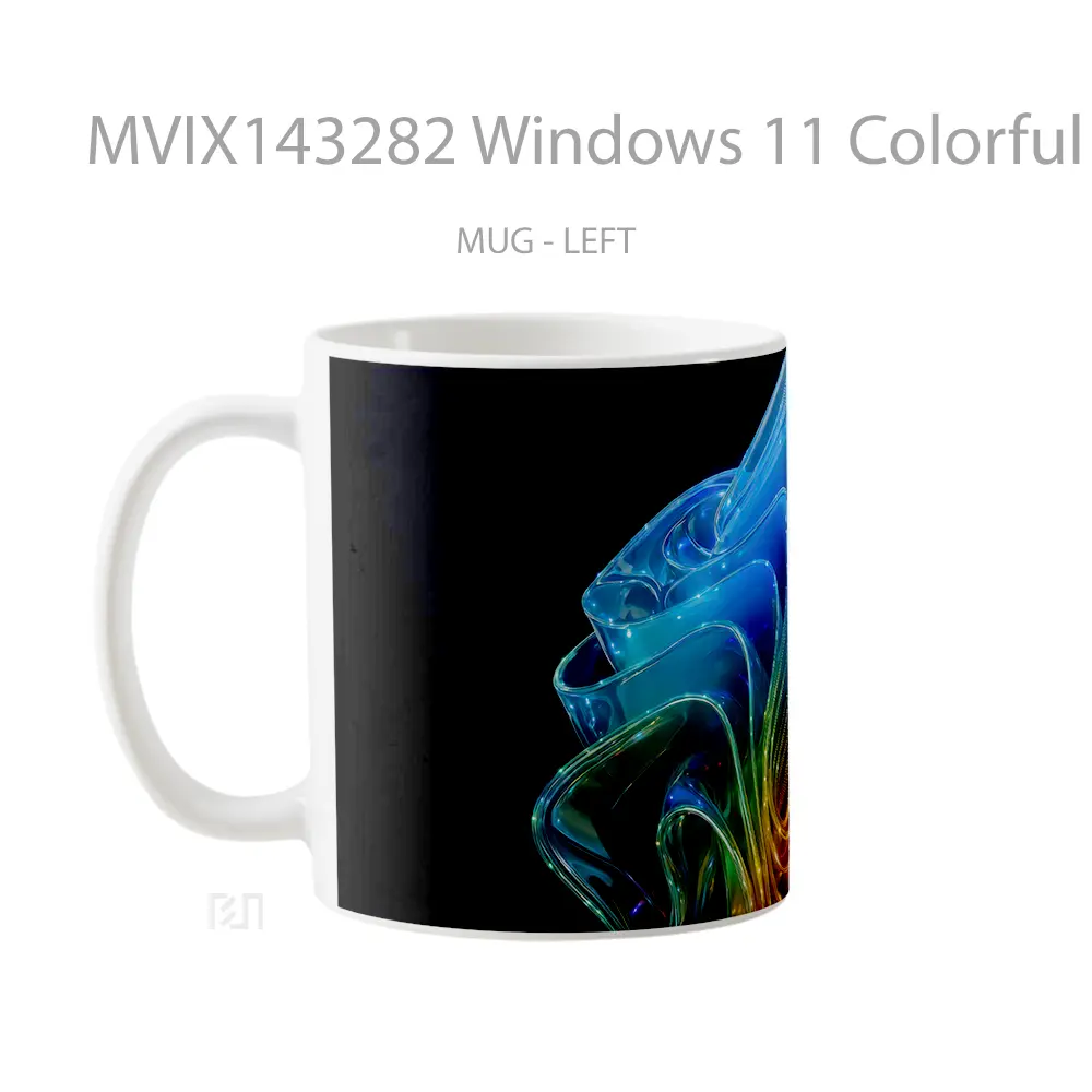 Mug Windows 11 Colorful Dark Backgroun Gelas Keramik Unik - All-side / Desain