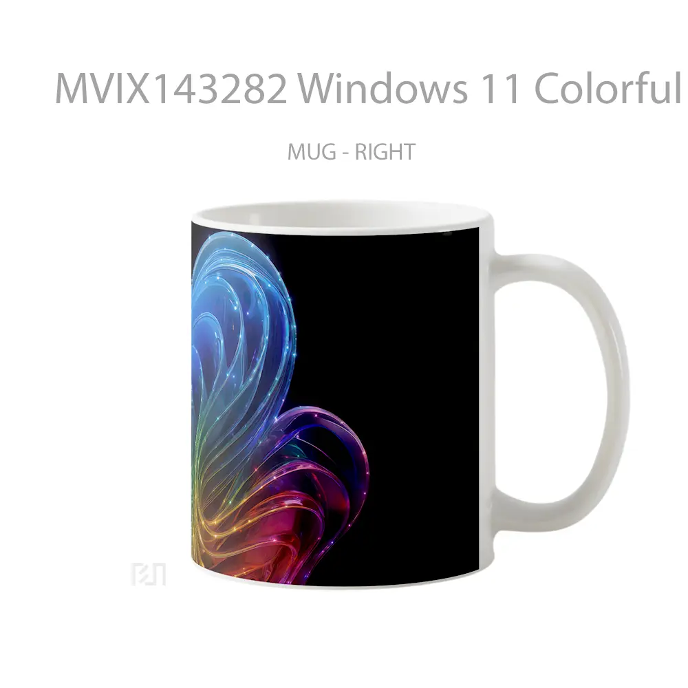 Mug Windows 11 Colorful Dark Backgroun Gelas Keramik Unik - All-side / Desain