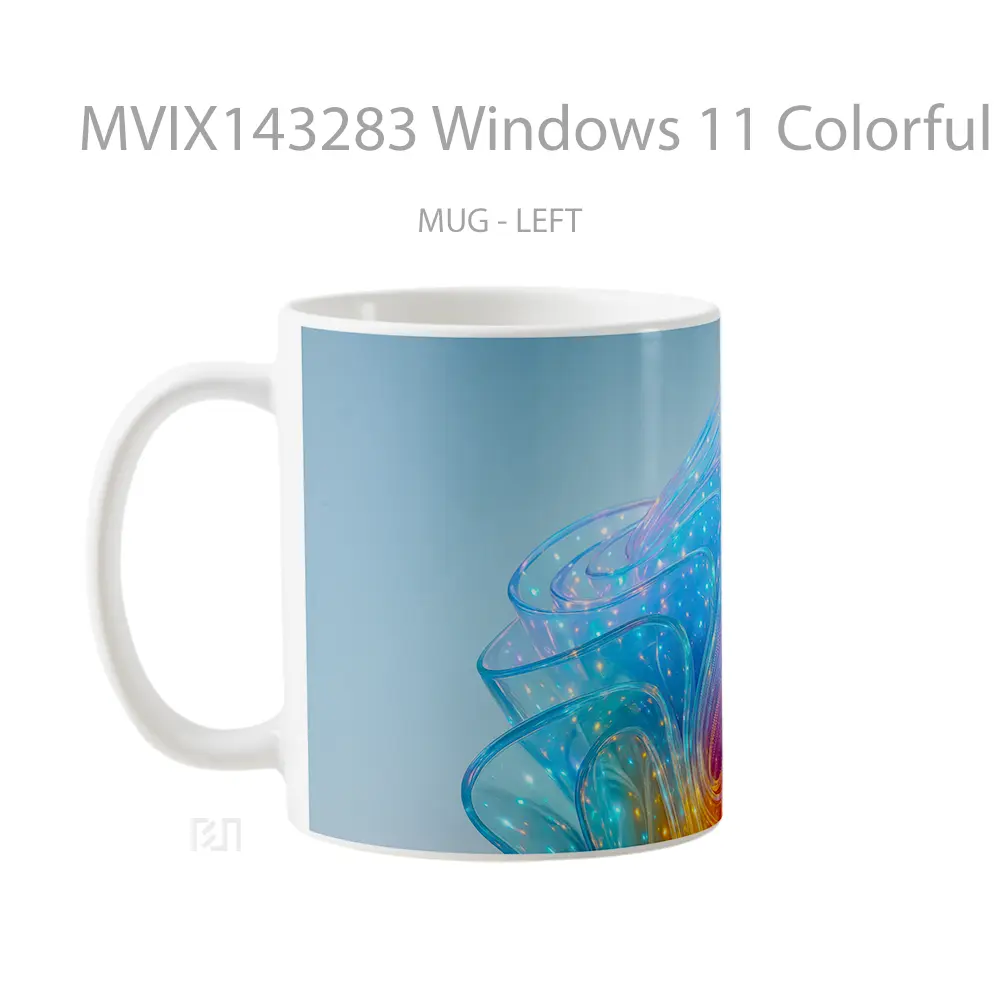 Mug Windows 11 Colorful Light Backgroun Gelas Keramik Unik - All-side / Desain