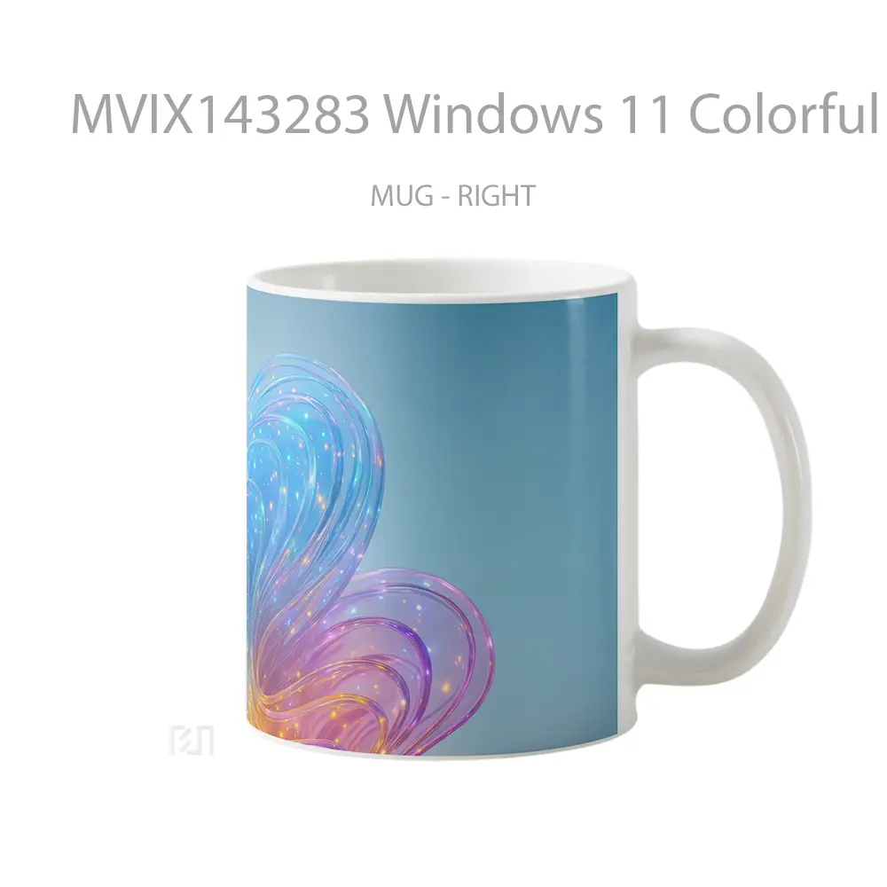 Mug Windows 11 Colorful Light Backgroun Gelas Keramik Unik - All-side / Desain
