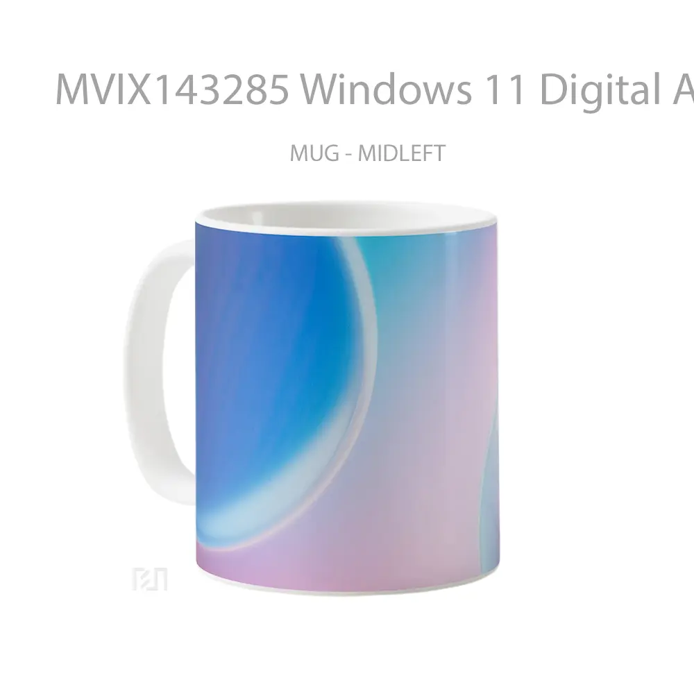 Mug Windows 11 Digital Art Background Gelas Keramik Unik - All-side / Desain