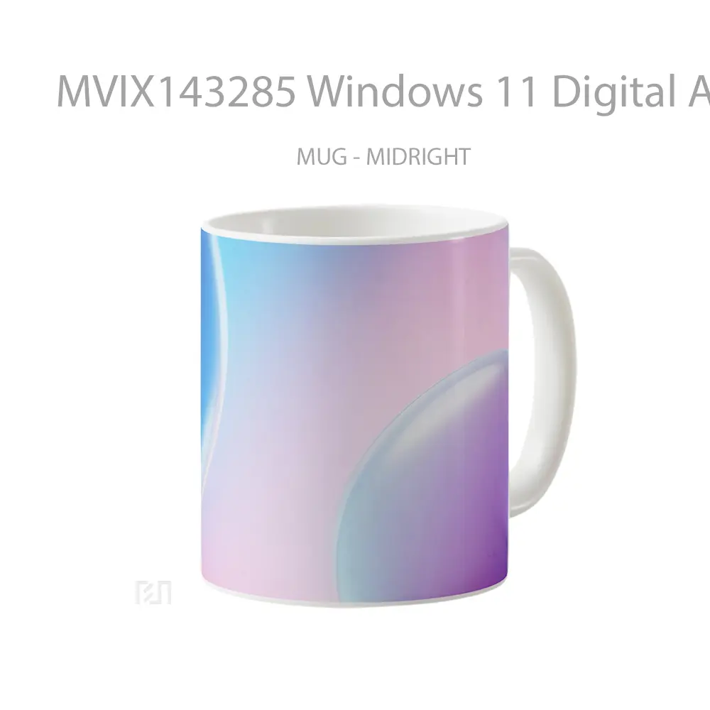 Mug Windows 11 Digital Art Background Gelas Keramik Unik - All-side / Desain