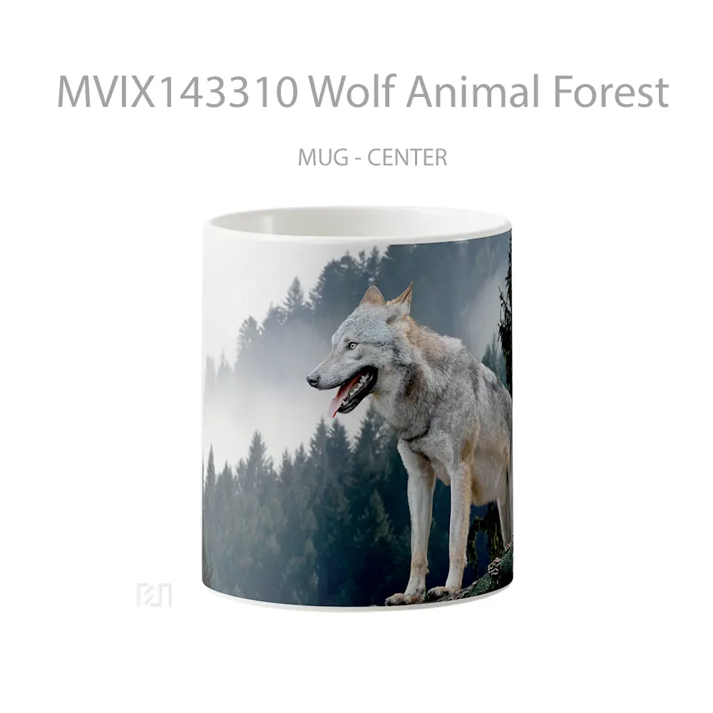 Mug Wolf Animal Forest Gelas Hewan Lucu