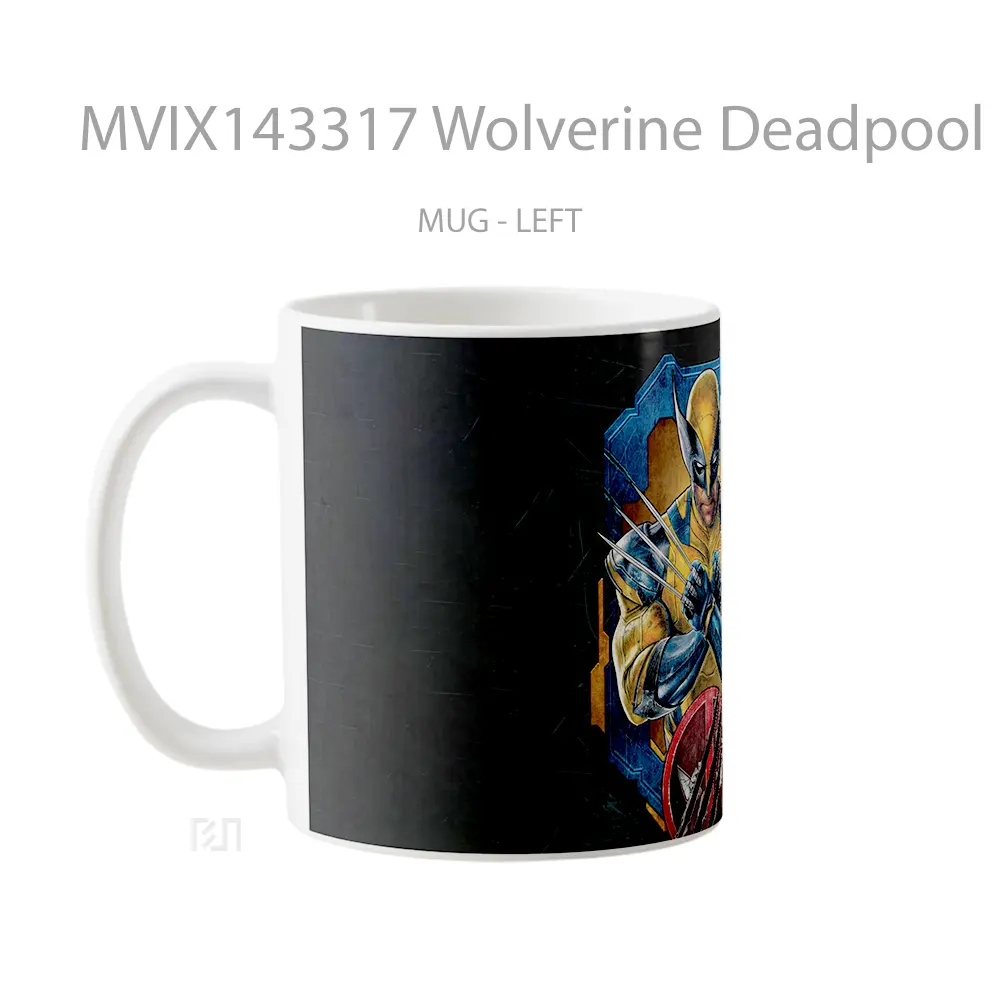 Mug Wolverine Deadpool Gelas Keramik Unik - All-side / Desain