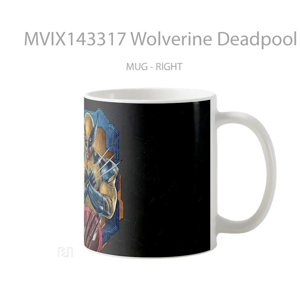 Mug Wolverine Deadpool Gelas Keramik Unik - All-side / Desain