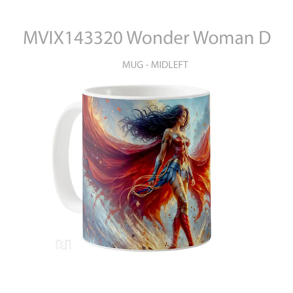 Mug Wonder Woman D Gelas Superhero - All-side / Desain
