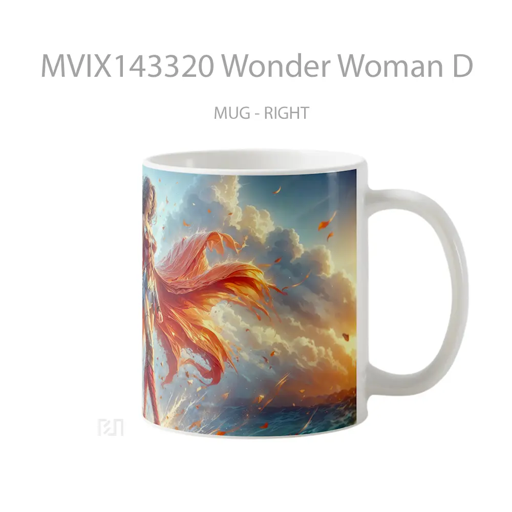 Mug Wonder Woman D Gelas Superhero - All-side / Desain