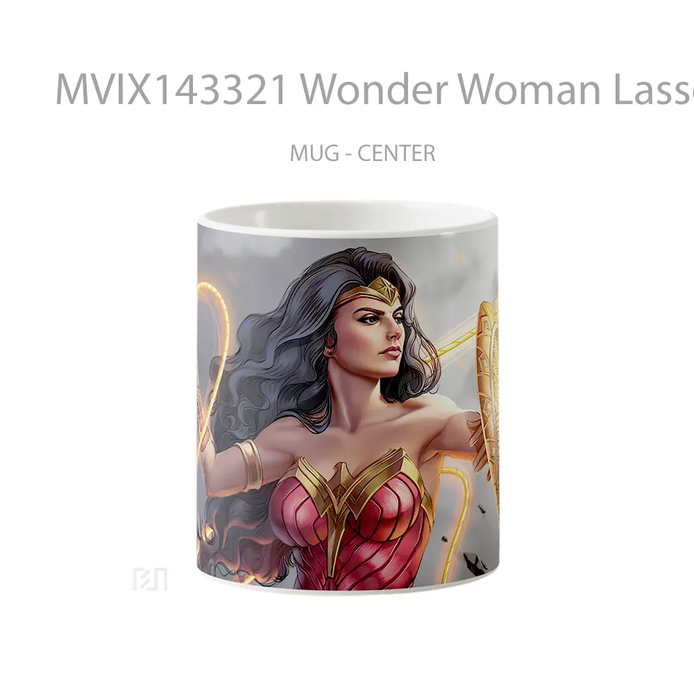 Mug Wonder Woman Lasso Of Truth Shield Dc Gelas Superhero