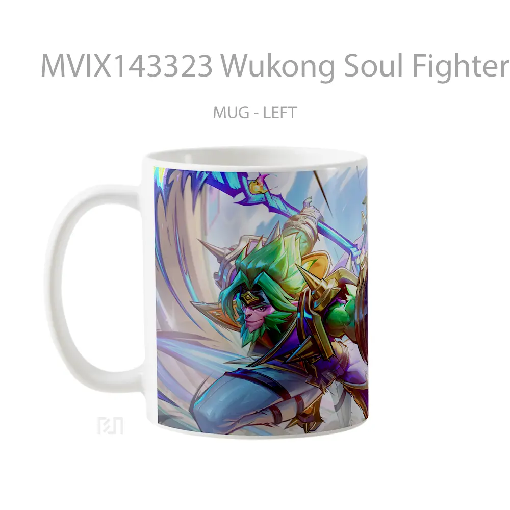 Mug Wukong Soul Fighter Skin Lol Wild Rift Splash Art Cangkir Gamer - All-side / Desain