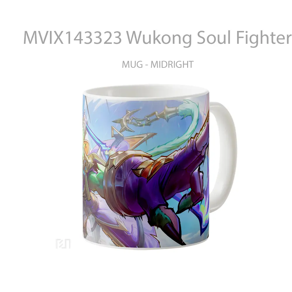 Mug Wukong Soul Fighter Skin Lol Wild Rift Splash Art Cangkir Gamer - All-side / Desain