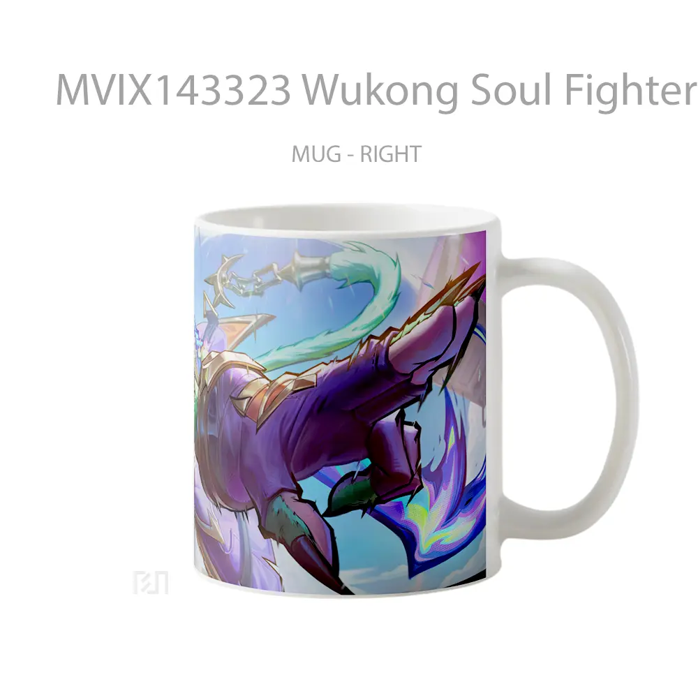 Mug Wukong Soul Fighter Skin Lol Wild Rift Splash Art Cangkir Gamer - All-side / Desain