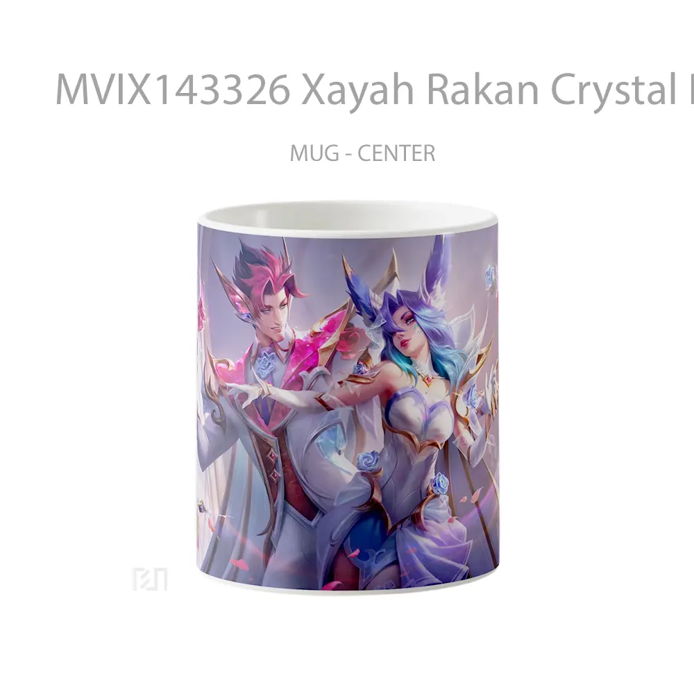 Mug Xayah Rakan Crystal Rose Skin Lol Wild Rift Splash Ar Cangkir Gamer