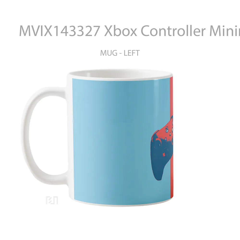 Mug Xbox Controller Minimalist Digital Art Cangkir Gamer - All-side / Desain