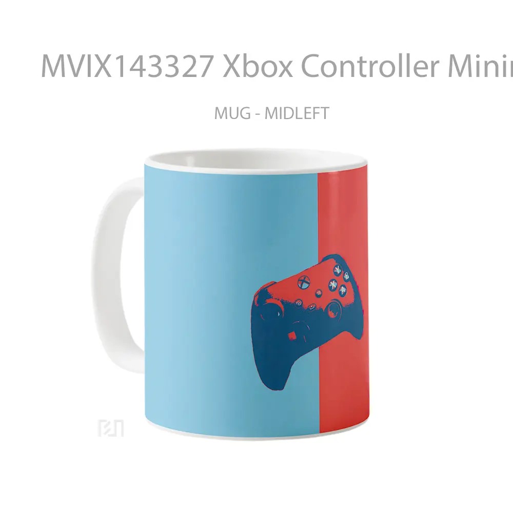 Mug Xbox Controller Minimalist Digital Art Cangkir Gamer - All-side / Desain