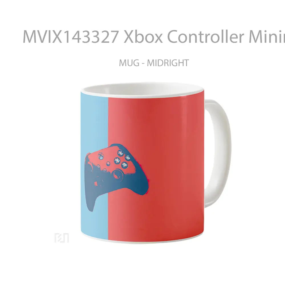 Mug Xbox Controller Minimalist Digital Art Cangkir Gamer - All-side / Desain