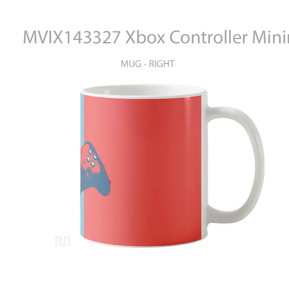 Mug Xbox Controller Minimalist Digital Art Cangkir Gamer - All-side / Desain