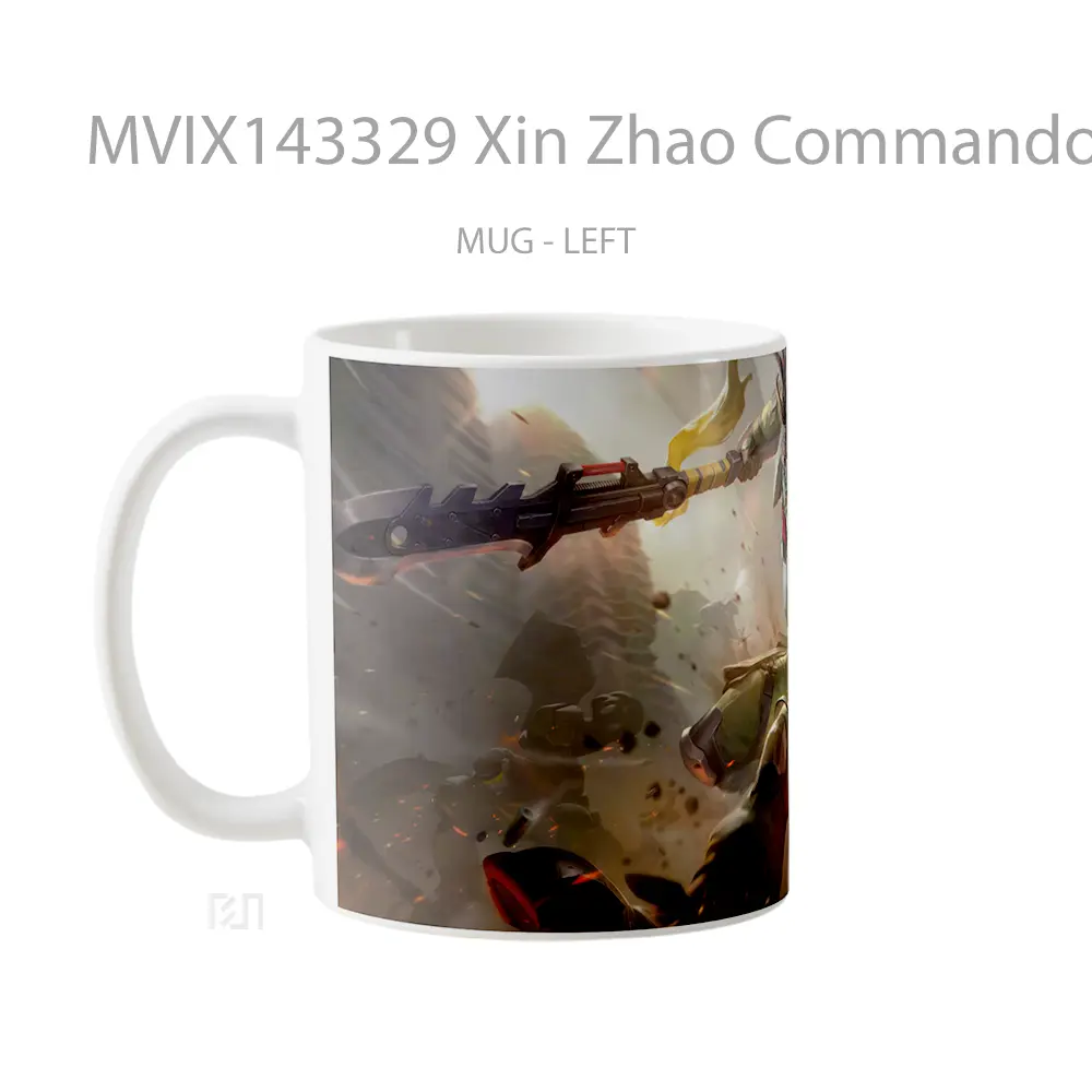Mug Xin Zhao Commando Skin Lol Rework Splash Art Cangkir Gamer - All-side / Desain