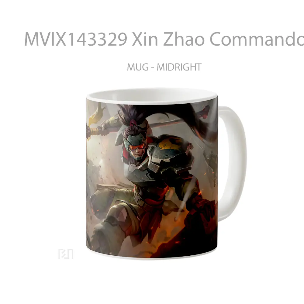 Mug Xin Zhao Commando Skin Lol Rework Splash Art Cangkir Gamer - All-side / Desain