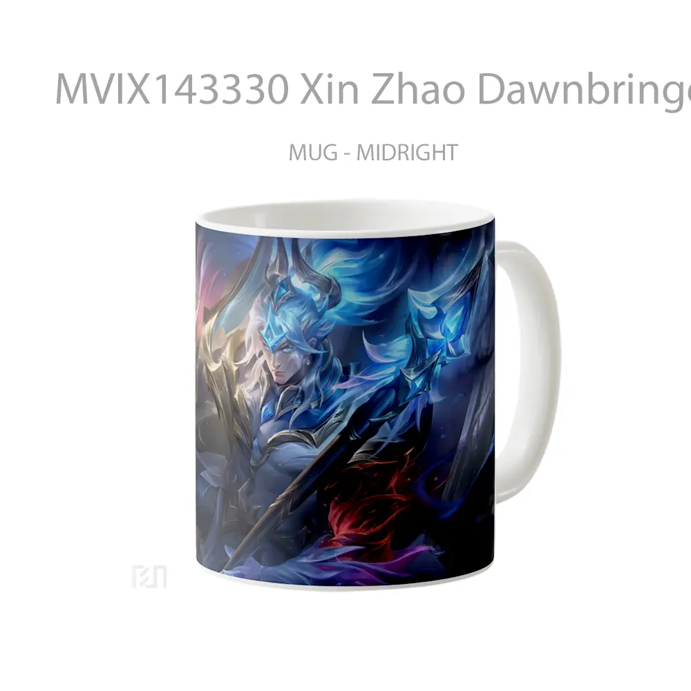 Mug Xin Zhao Dawnbringer Skin Lol Wild Rift Splash Art Cangkir Gamer - All-side / Desain