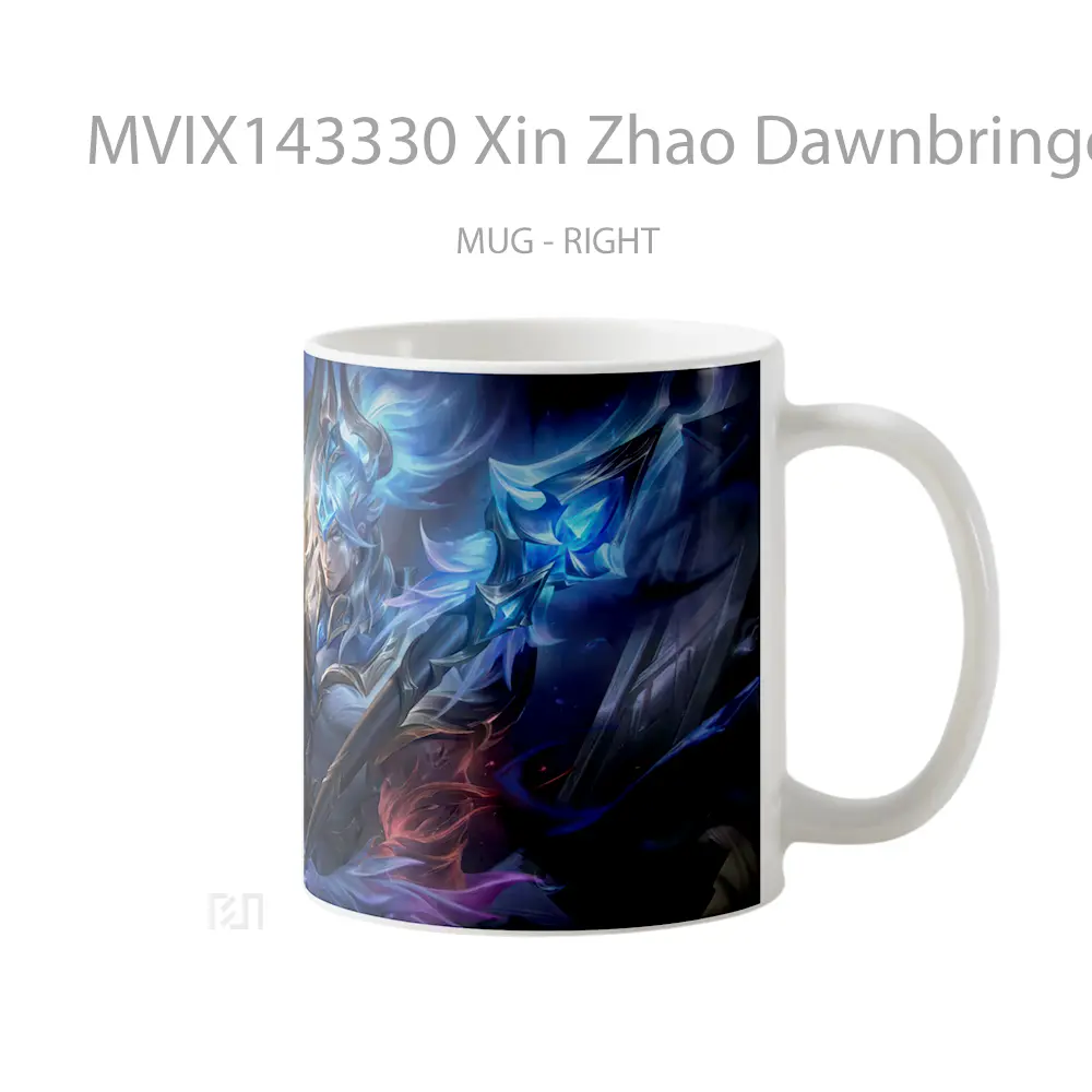 Mug Xin Zhao Dawnbringer Skin Lol Wild Rift Splash Art Cangkir Gamer - All-side / Desain