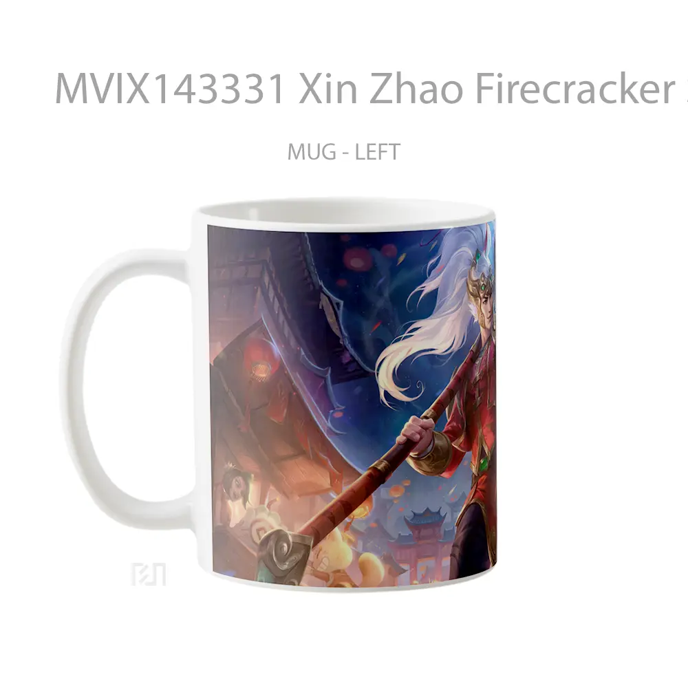 Mug Xin Zhao Firecracker Skin Lol Rework Splash Art Cangkir Gamer - All-side / Desain