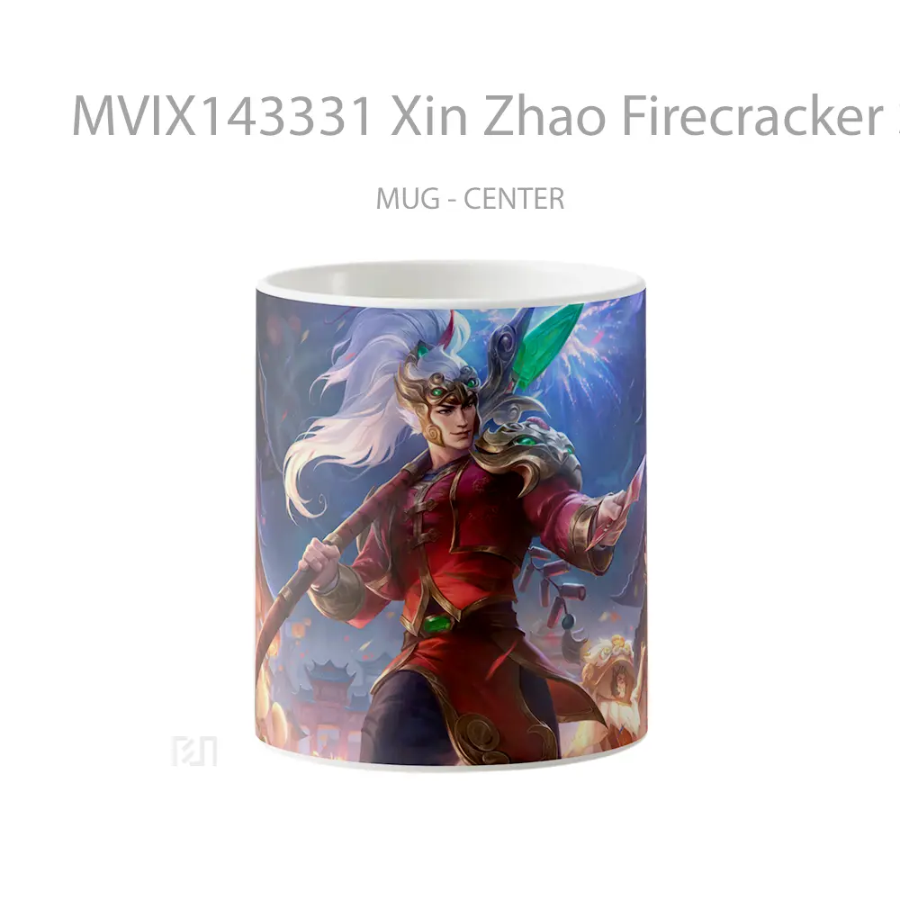 Mug Xin Zhao Firecracker Skin Lol Rework Splash Art Cangkir Gamer