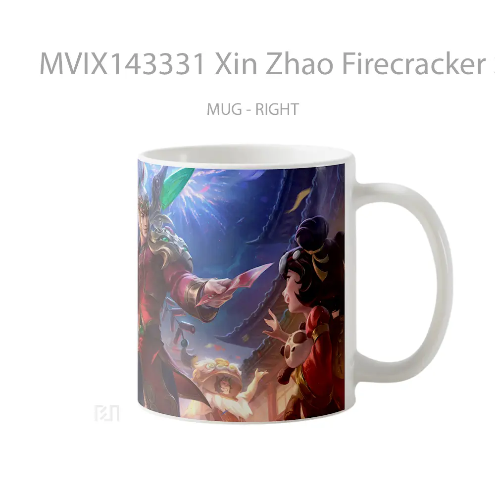 Mug Xin Zhao Firecracker Skin Lol Rework Splash Art Cangkir Gamer - All-side / Desain
