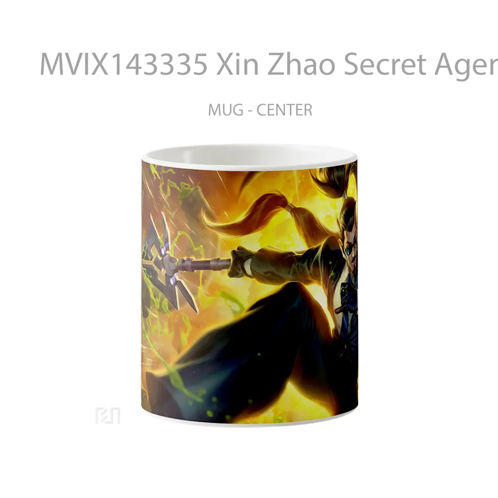 Mug Xin Zhao Secret Agent Skin Lol Rework Splash Art Cangkir Gamer
