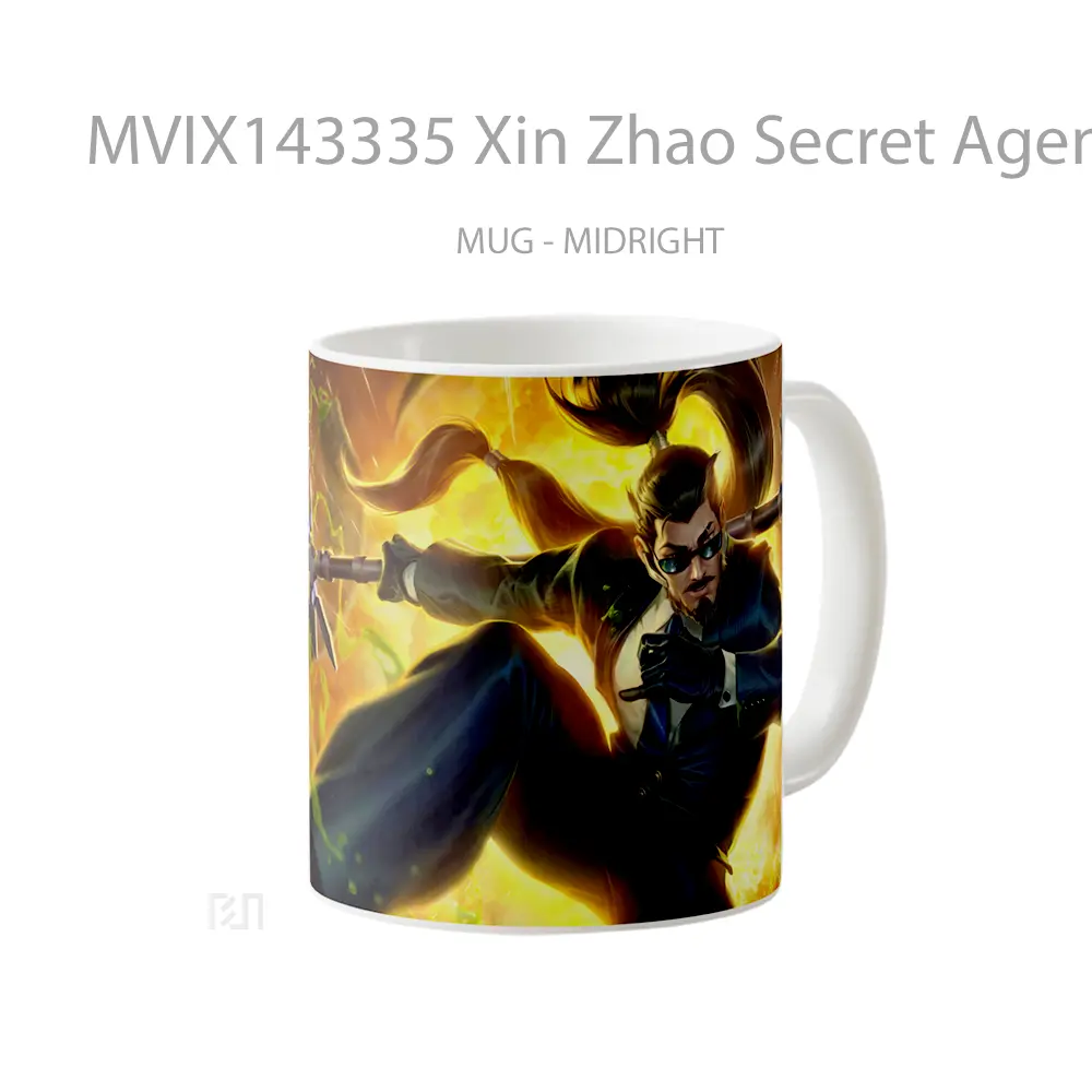 Mug Xin Zhao Secret Agent Skin Lol Rework Splash Art Cangkir Gamer - All-side / Desain