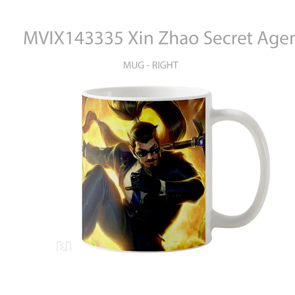 Mug Xin Zhao Secret Agent Skin Lol Rework Splash Art Cangkir Gamer - All-side / Desain