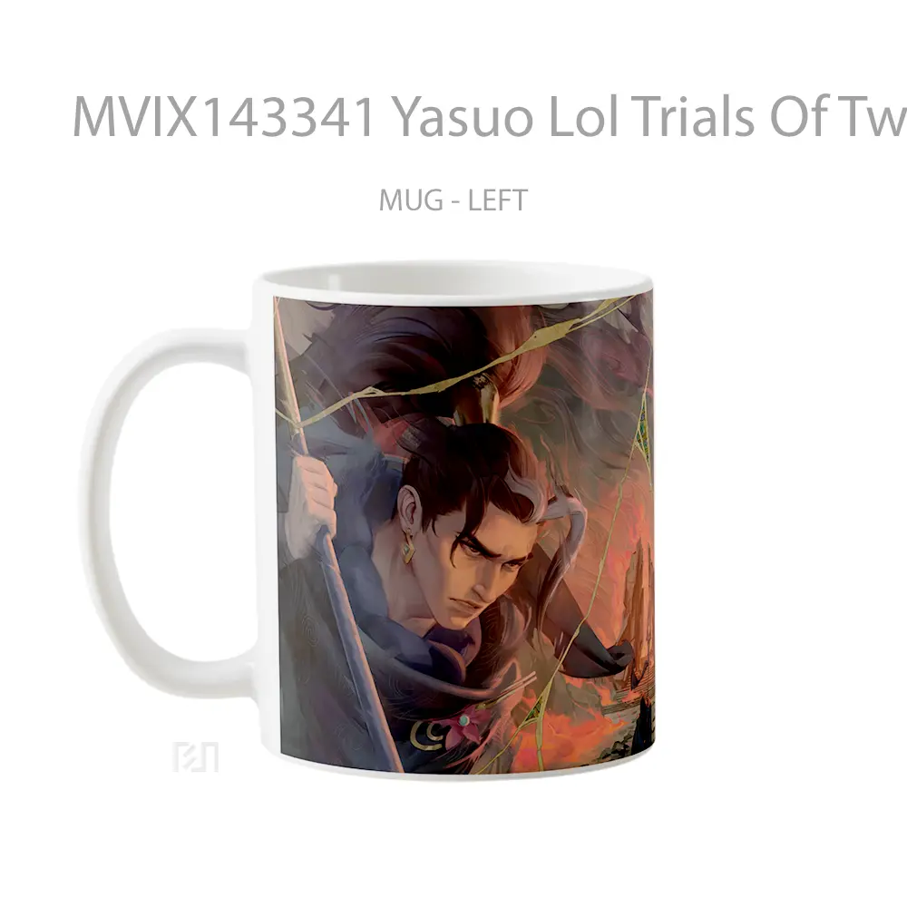 Mug Yasuo Lol Trials Of Twilight Cangkir Gamer - All-side / Desain