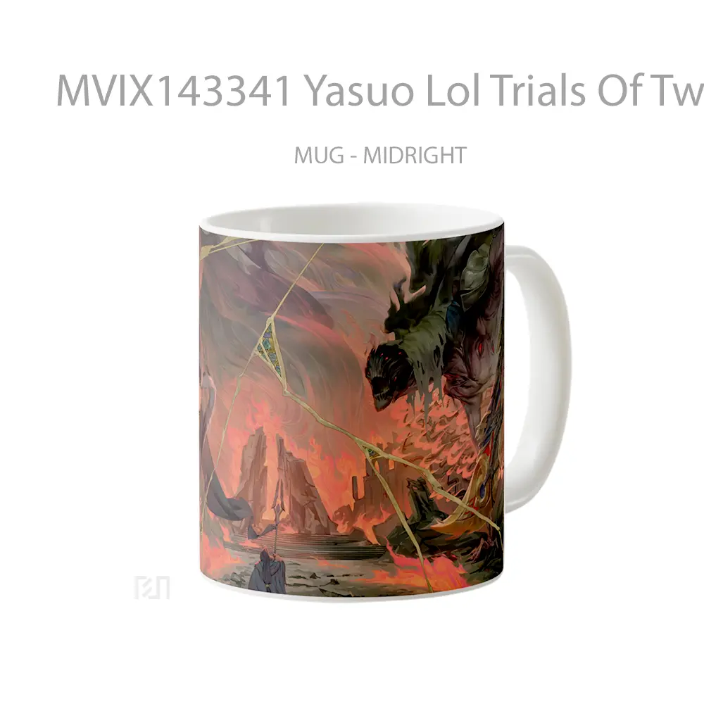 Mug Yasuo Lol Trials Of Twilight Cangkir Gamer - All-side / Desain