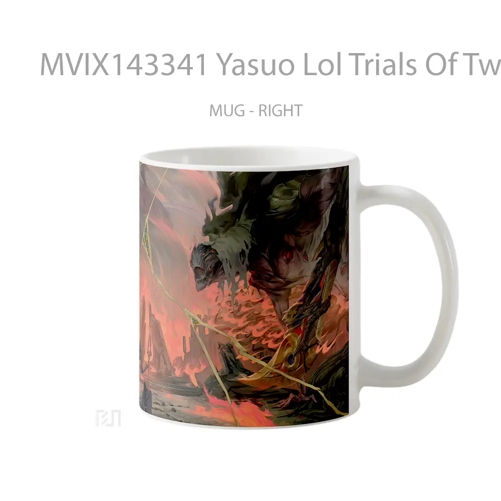 Mug Yasuo Lol Trials Of Twilight Cangkir Gamer - All-side / Desain