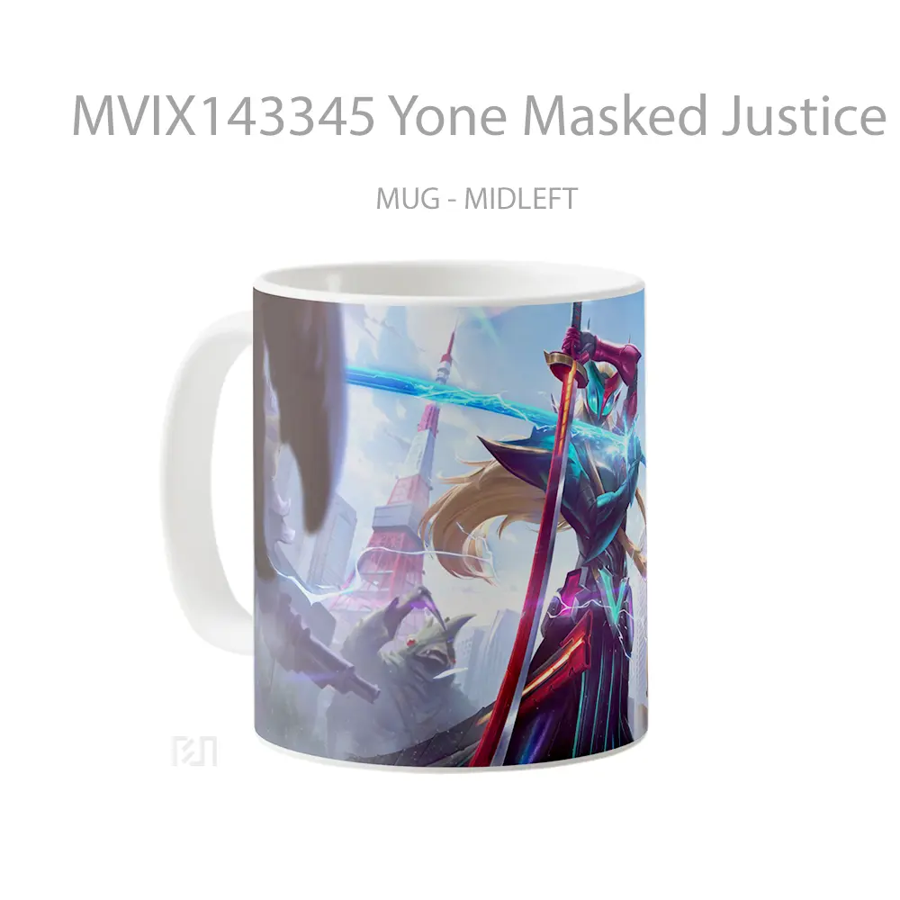 Mug Yone Masked Justice Skin Lol Splash Art Cangkir Gamer - All-side / Desain