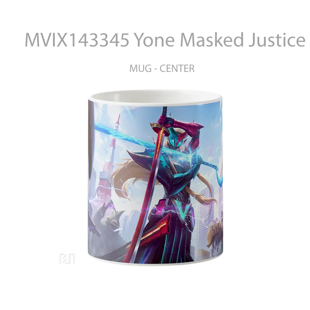 Mug Yone Masked Justice Skin Lol Splash Art Cangkir Gamer