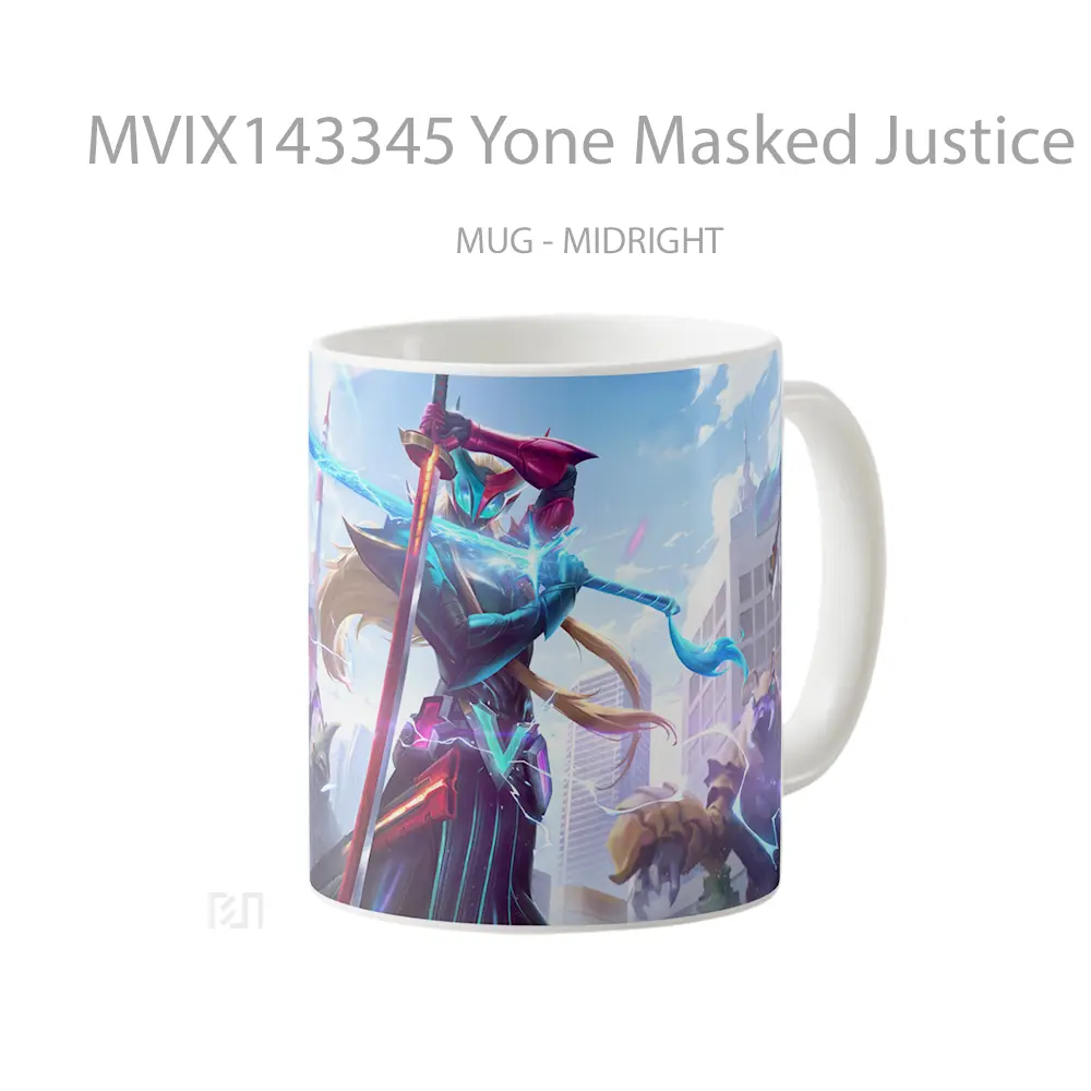 Mug Yone Masked Justice Skin Lol Splash Art Cangkir Gamer - All-side / Desain