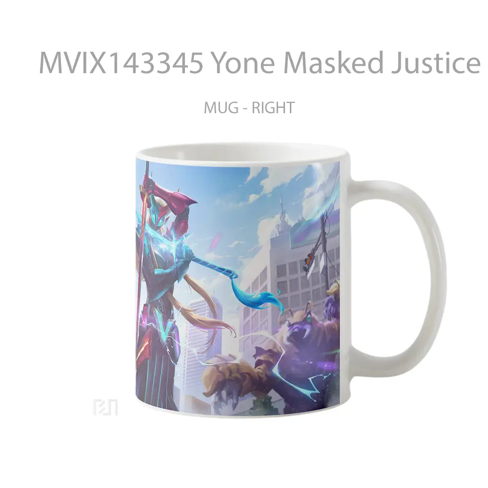 Mug Yone Masked Justice Skin Lol Splash Art Cangkir Gamer - All-side / Desain