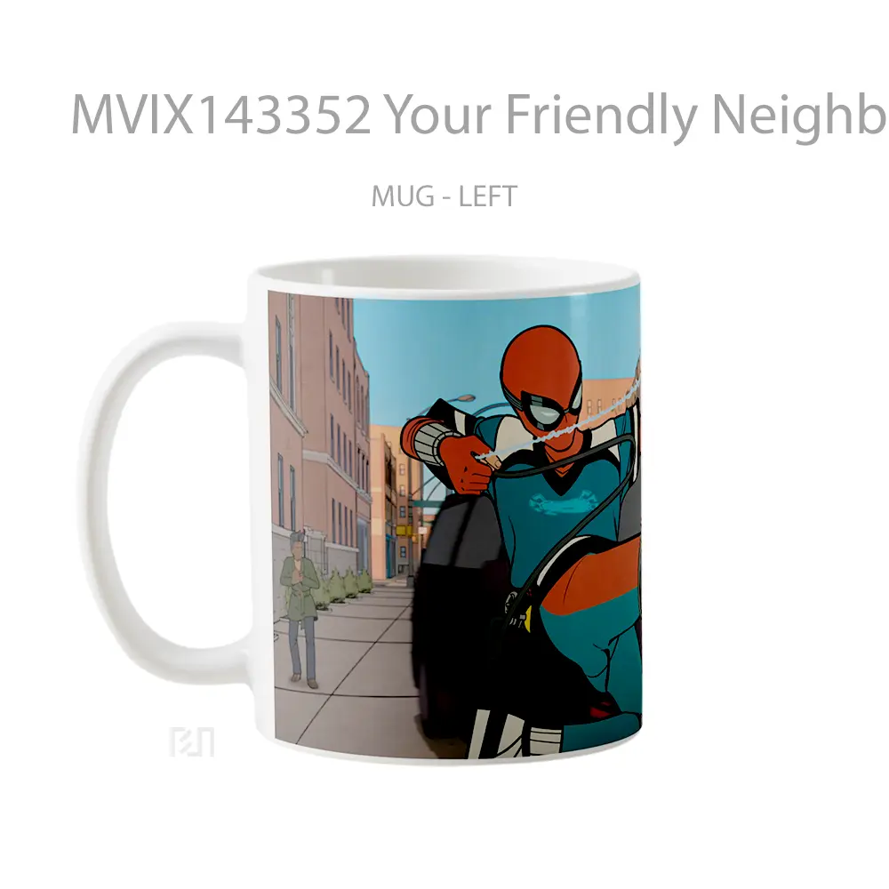 Mug Your Friendly Neighborhood Spider Man Gelas Keramik Unik - All-side / Desain